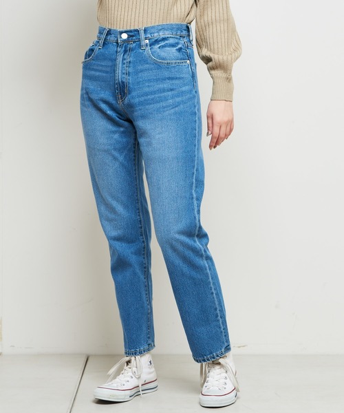 natural couture（ナチュラルクチュール）の「ハイウエストストレートデニム（デニムパンツ・レディース・インディゴブルー/ブルー・SMALL/MEDIUM）」の16枚目の写真