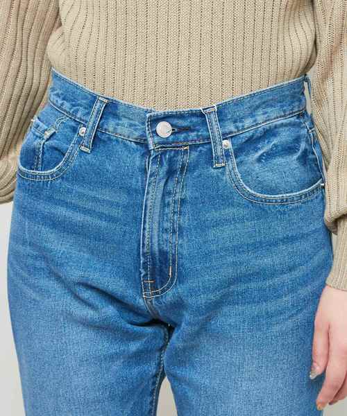 natural couture（ナチュラルクチュール）の「ハイウエストストレートデニム（デニムパンツ・レディース・インディゴブルー/ブルー・SMALL/MEDIUM）」の19枚目の写真