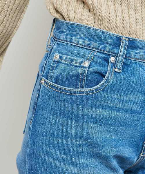 natural couture（ナチュラルクチュール）の「ハイウエストストレートデニム（デニムパンツ・レディース・インディゴブルー/ブルー・SMALL/MEDIUM）」の20枚目の写真
