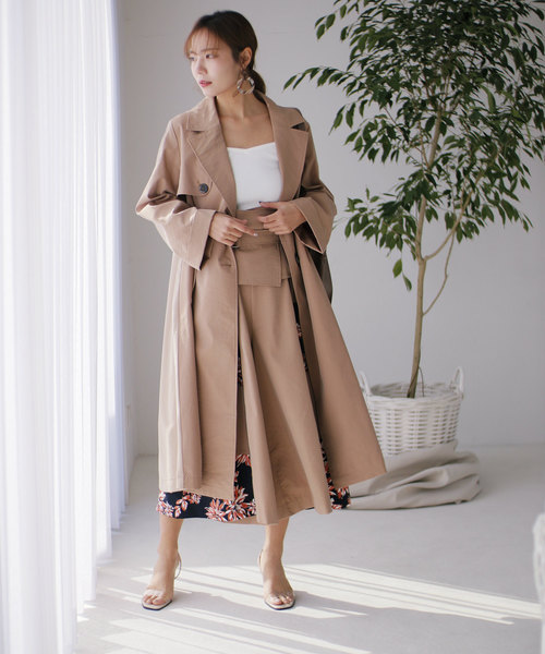 LADYMADE（レディメイド）の「ドロストスリーブトレンチコート（トレンチコート・レディース・ベージュ/カーキ/オレンジ・FREE）」の9枚目の写真