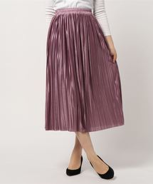 KOBE LETTUCE | ロング丈／マキシ丈2typeサテンプリーツスカート(スカート)