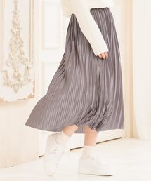 KOBE LETTUCE | ロング丈サテンプリーツスカート＊レディース/ボトムス[M2366]神戸レタス(スカート)