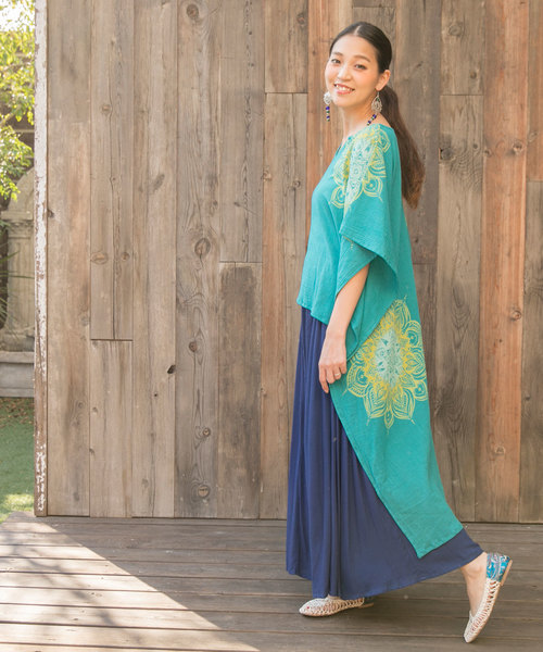 チャイハネ（チャイハネ）の「【チャイハネ】ロータスオームピアス（ピアス（両耳用）・レディース・レッド/ブルー・FREE）」の5枚目の写真