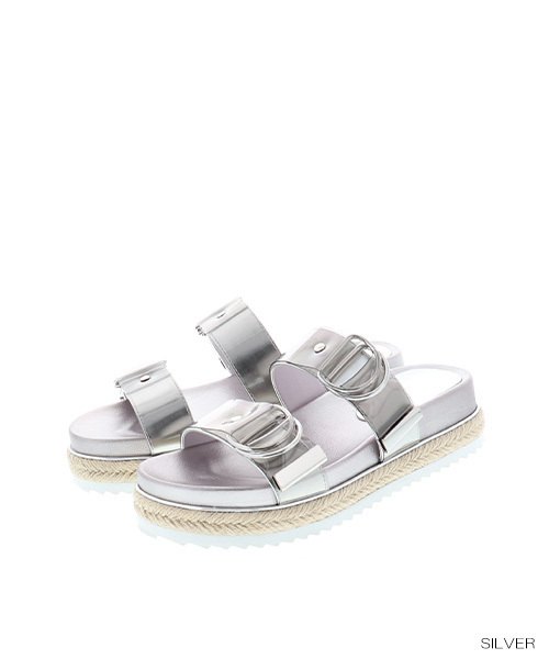 RANDA(ランダ)の「バックルデザインスポーティーサンダル(サンダル・レディース・ピンク/シルバー/チェック・LL/S/M/L)」の3枚目の写真