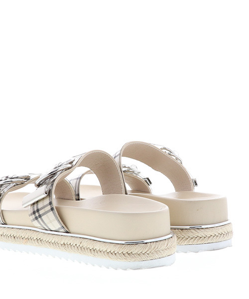 RANDA(ランダ)の「バックルデザインスポーティーサンダル(サンダル・レディース・ピンク/シルバー/チェック・LL/S/M/L)」の6枚目の写真