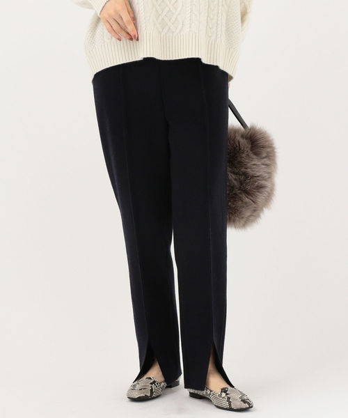 SHIPS(シップス)の「WRAPINKNOT:ミラノリブパンツ(その他パンツ・レディース・ホワイト/ネイビー・ONE SIZE)」の2枚目の写真