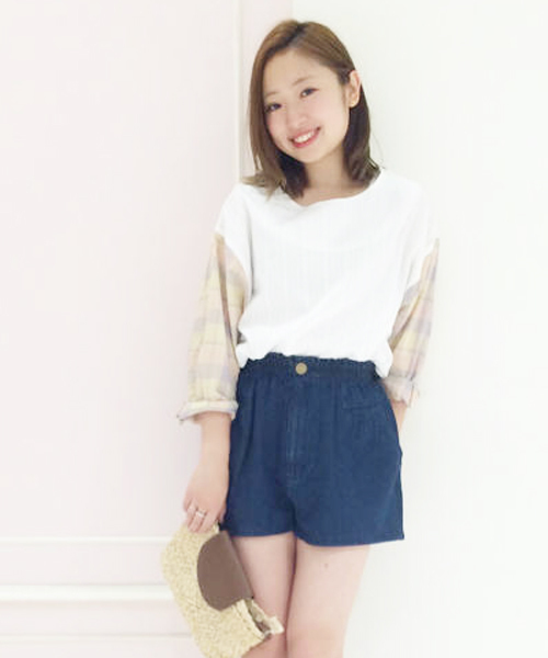 Kastane（カスタネ）の「【Kastane】七分袖オーバーブラウス（シャツ/ブラウス・レディース・ブルー系その他/イエロー系その他・FREE）」の2枚目の写真