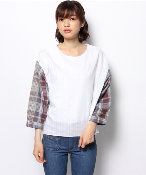 Kastane（カスタネ）の「【Kastane】七分袖オーバーブラウス（シャツ/ブラウス・レディース・ブルー系その他/イエロー系その他・FREE）」の8枚目の写真