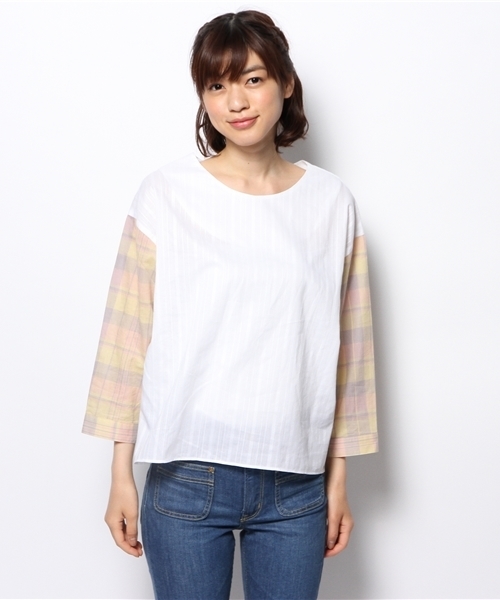 Kastane（カスタネ）の「【Kastane】七分袖オーバーブラウス（シャツ/ブラウス・レディース・ブルー系その他/イエロー系その他・FREE）」の7枚目の写真