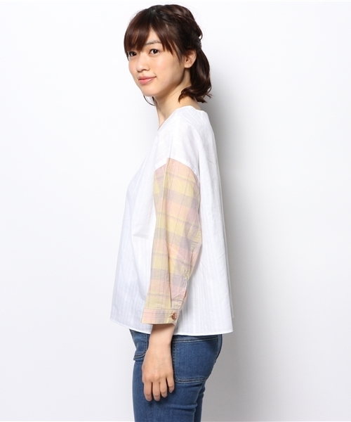 Kastane（カスタネ）の「【Kastane】七分袖オーバーブラウス（シャツ/ブラウス・レディース・ブルー系その他/イエロー系その他・FREE）」の9枚目の写真