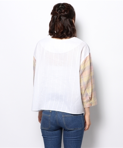 Kastane（カスタネ）の「【Kastane】七分袖オーバーブラウス（シャツ/ブラウス・レディース・ブルー系その他/イエロー系その他・FREE）」の3枚目の写真