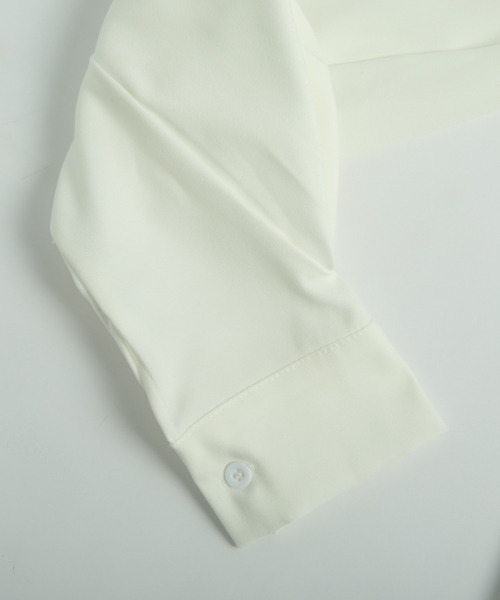 AMELY（エミリー）の「スタンドカラーボリューム袖ブラウス（シャツ/ブラウス・レディース・ホワイト/ベージュ/ブルー/ブラック・S/M/L/XL）」の9枚目の写真