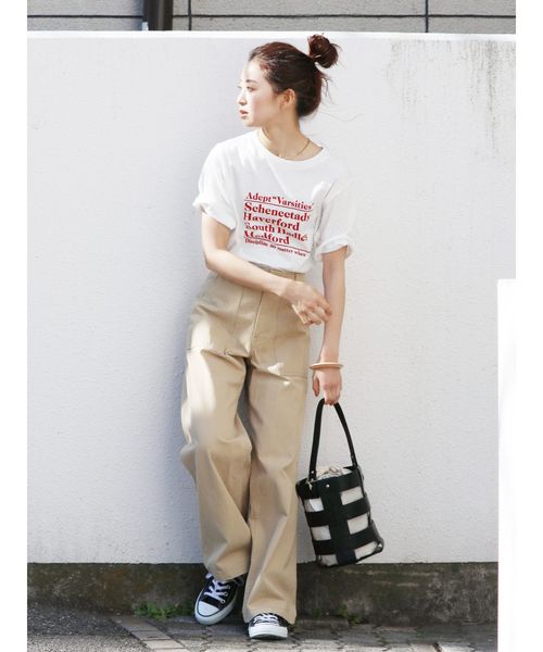 Ungrid（アングリッド）の「CityロゴTee（Tシャツ/カットソー・レディース・オフホワイト/ライトグレー/カーキ・FREE）」の13枚目の写真