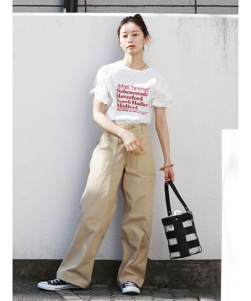 Ungrid（アングリッド）の「CityロゴTee（Tシャツ/カットソー・レディース・オフホワイト/ライトグレー/カーキ・FREE）」の8枚目の写真