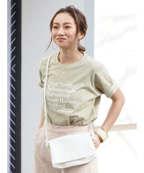 Ungrid（アングリッド）の「CityロゴTee（Tシャツ/カットソー・レディース・オフホワイト/ライトグレー/カーキ・FREE）」の5枚目の写真