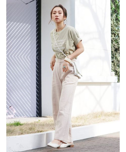 Ungrid（アングリッド）の「CityロゴTee（Tシャツ/カットソー・レディース・オフホワイト/ライトグレー/カーキ・FREE）」の6枚目の写真