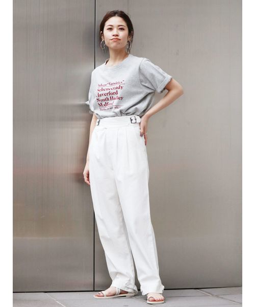 Ungrid（アングリッド）の「CityロゴTee（Tシャツ/カットソー・レディース・オフホワイト/ライトグレー/カーキ・FREE）」の4枚目の写真