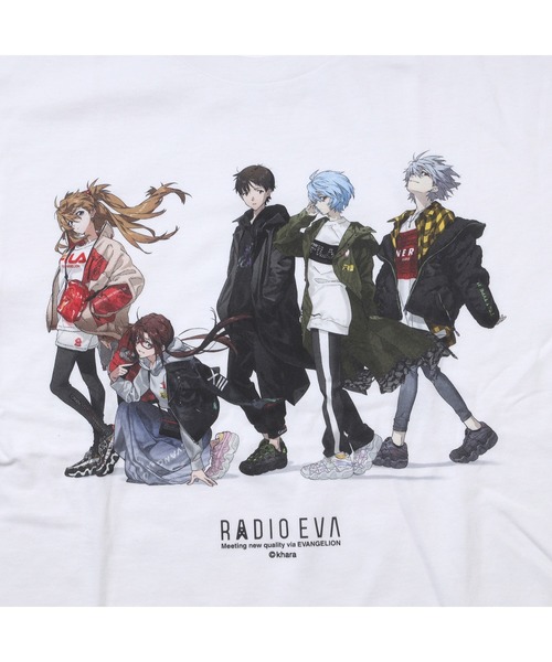RADIO EVA（ラヂオエヴァ）の「RADIO EVA 688 RADIO EVA Illustration T-Shirt (Mai Yoneyama)（Tシャツ/カットソー・メンズ・ホワイト/ブラック・MEDIUM/LARGE/X-LARGE）」の4枚目の写真