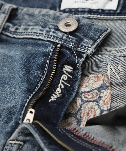 VANQUISH（ヴァンキッシュ）の「VANQUISH / ヴァンキッシュ ペイズリー パワーストレッチ スキニーデニムパンツ（デニムパンツ・メンズ・インディゴブルー・28inch/34inch/32inch/30inch）」の4枚目の写真