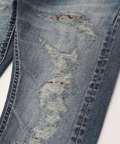 VANQUISH（ヴァンキッシュ）の「VANQUISH / ヴァンキッシュ ペイズリー パワーストレッチ スキニーデニムパンツ（デニムパンツ・メンズ・インディゴブルー・28inch/34inch/32inch/30inch）」の3枚目の写真