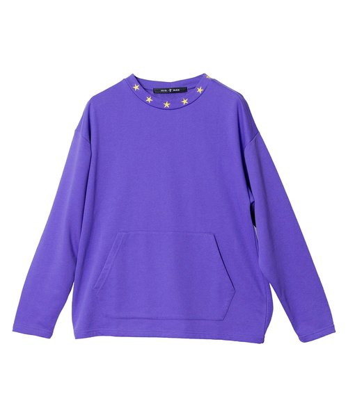 NO ID.(ノーアイディ)の「【NO ID.】Neck Embroidery Pullover / ネック 刺繍 プルオーバー(Tシャツ/カットソー・メンズ・ブラック/オレンジ/パープル/アイボリー・1/2)」の21枚目の写真
