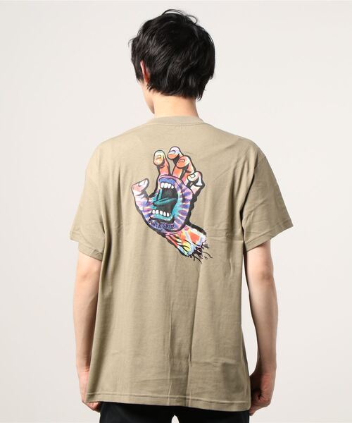 SANTA CRUZ（サンタクルーズ）の「【WEB限定アイテム】ムラサキスポーツ別注 SANTACRUZ/サンタクルーズ スクリーミングハンド　バックプリントTシャツ 502211442（Tシャツ/カットソー・メンズ・ベージュ/ブラック/ホワイト/インディゴブルー/サンドベージュ・L/M/XL）」の4枚目の写真