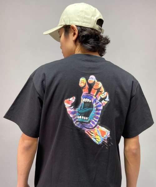 SANTA CRUZ（サンタクルーズ）の「【WEB限定アイテム】ムラサキスポーツ別注 SANTACRUZ/サンタクルーズ スクリーミングハンド　バックプリントTシャツ 502211442（Tシャツ/カットソー・メンズ・ベージュ/ブラック/ホワイト/インディゴブルー/サンドベージュ・L/M/XL）」の3枚目の写真