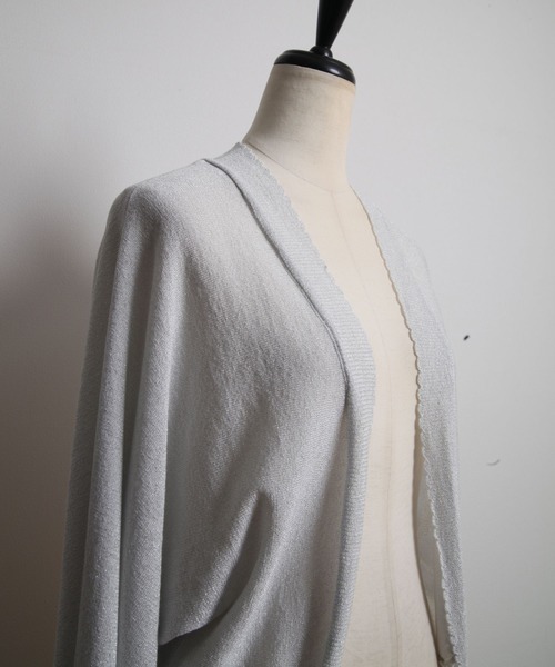 tocco closet（トッコ　クローゼット）の「ラメ入りスカラップカットボレロ（カーディガン/ボレロ・レディース・ベージュ/ネイビー/グレー系その他・M）」の16枚目の写真