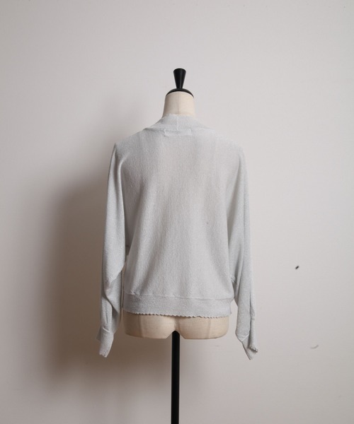 tocco closet（トッコ　クローゼット）の「ラメ入りスカラップカットボレロ（カーディガン/ボレロ・レディース・ベージュ/ネイビー/グレー系その他・M）」の14枚目の写真