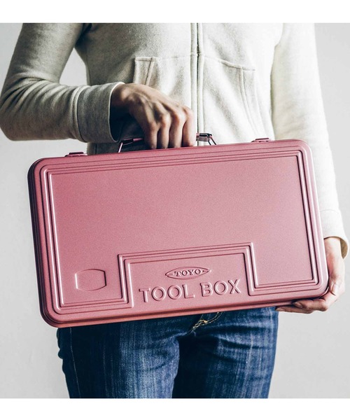 USEDo（ユーズド）の「トランク型スチール工具箱〈レトロピンク