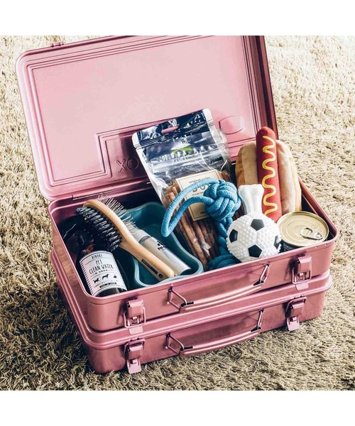 USEDo（ユーズド）の「トランク型スチール工具箱〈レトロピンク