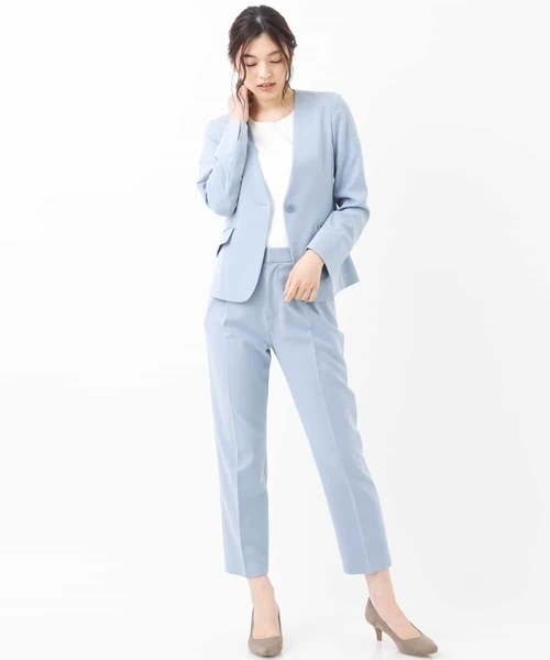 a.v.v（アーヴェヴェ）の「【セットアップ対応】Ｖネックジャケット（セットアップ・レディース・ブラック/ベージュ/ブルー・38/40/42/36/34）」の9枚目の写真