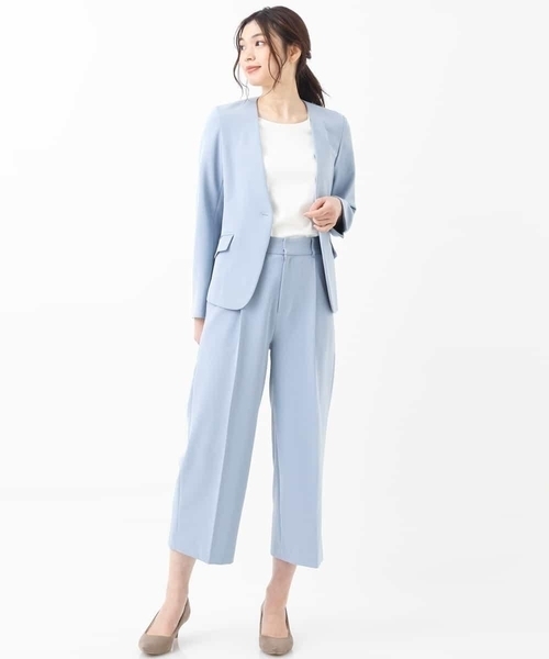 a.v.v（アーヴェヴェ）の「【セットアップ対応】Ｖネックジャケット（セットアップ・レディース・ブラック/ベージュ/ブルー・38/40/42/36/34）」の8枚目の写真