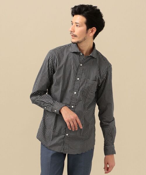 セール Sc セミワイドカラー Ships シップス のビジネスシャツ Sc 小紋柄 シャツ ビジネスシャツ 小紋柄 ビジネスシャツ Ships シップス のファッション