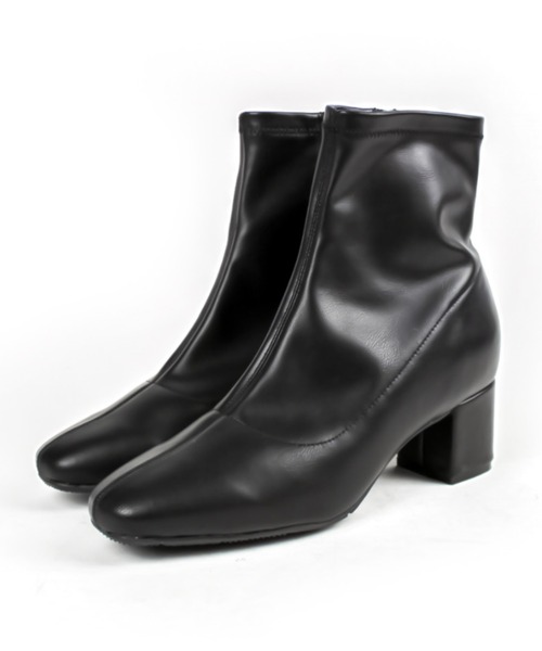 VIVIAN(ヴィヴィアン)の「スクエアトゥストレッチショートブーツ(ブーツ・レディース・グレー系その他6/ブラック系その他3/ブラウン系その他5/ブラック系その他2/アイボリー/ベージュ/シルバー/ヘザーチャコール/グレー系その他2・L/LL/S/M/SS/XL)」の10枚目の写真