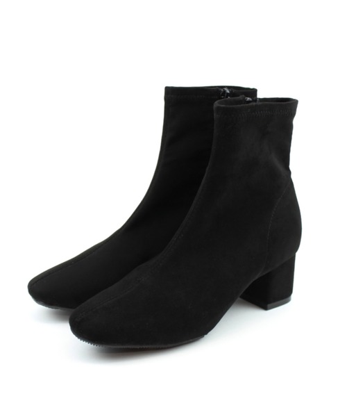 VIVIAN(ヴィヴィアン)の「スクエアトゥストレッチショートブーツ(ブーツ・レディース・グレー系その他6/ブラック系その他3/ブラウン系その他5/ブラック系その他2/アイボリー/ベージュ/シルバー/ヘザーチャコール/グレー系その他2・L/LL/S/M/SS/XL)」の12枚目の写真