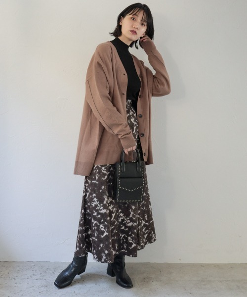 PAGEBOY(ページボーイ)の「WフェイスBIGカーデ(カーディガン/ボレロ・レディース・ブラウン/オフホワイト/グレイッシュベージュ/ブラック・FREE)」の11枚目の写真