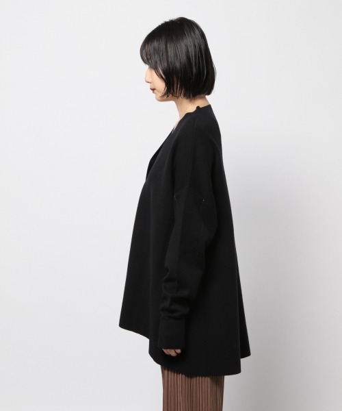 PAGEBOY(ページボーイ)の「WフェイスBIGカーデ(カーディガン/ボレロ・レディース・ブラウン/オフホワイト/グレイッシュベージュ/ブラック・FREE)」の13枚目の写真