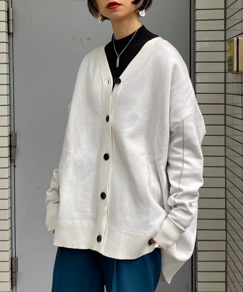 PAGEBOY(ページボーイ)の「WフェイスBIGカーデ(カーディガン/ボレロ・レディース・ブラウン/オフホワイト/グレイッシュベージュ/ブラック・FREE)」の20枚目の写真