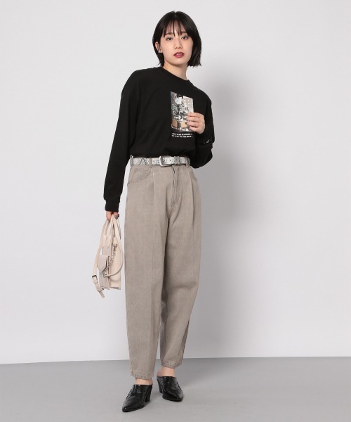 PAGEBOY（ページボーイ）の「バックロゴフォトロンT /プリントロンT（Tシャツ/カットソー・レディース・チャコールグレー/ブラック/オフホワイト・FREE）」の5枚目の写真