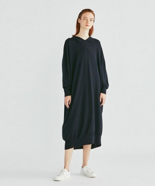 ポロロングワイドニットワンピース ワンピース Mizuiroind ミズイロインド のファッション通販 Zozotown ポロロングワイドニットワンピース ワンピース Mizuiroind ミズイロインド のファッション通販 Zozotown