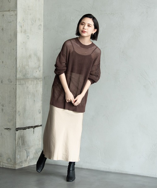 Aunt Marie's（アントマリーズ）の「フィッシュネットニット / Aunt Marie's（ニット/セーター・レディース・ブラック/ブラウン/モカ/グリーン・FREE）」の13枚目の写真