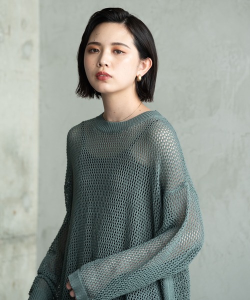 Aunt Marie's（アントマリーズ）の「フィッシュネットニット / Aunt Marie's（ニット/セーター・レディース・ブラック/ブラウン/モカ/グリーン・FREE）」の18枚目の写真