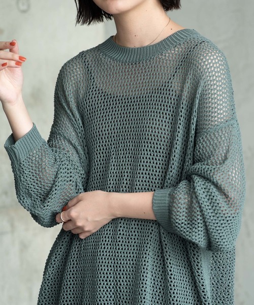 Aunt Marie's（アントマリーズ）の「フィッシュネットニット / Aunt Marie's（ニット/セーター・レディース・ブラック/ブラウン/モカ/グリーン・FREE）」の16枚目の写真