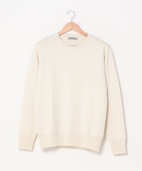 CASHYAGE(カシヤージュ)の「CASHYAGE/カシアージュ/16GG cashmere crew neck knit/16GGカシミアクルーネックニット(ニット/セーター)」|ホワイト