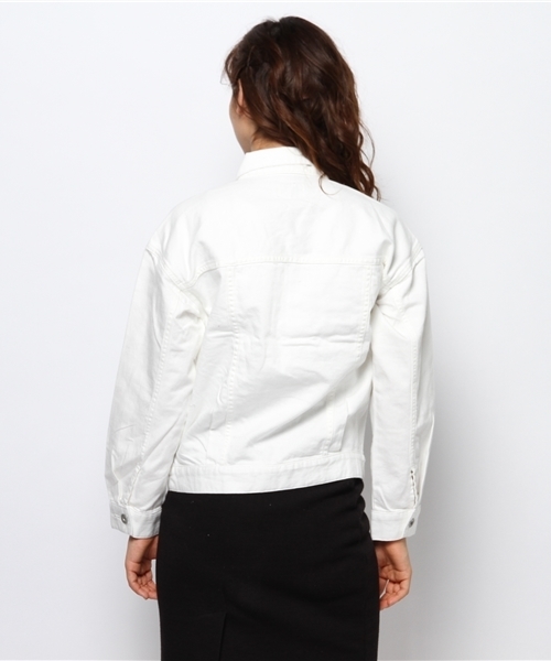 CIAOPANIC（チャオパニック）の「【Ciaopanic】ソフトデニムBigGジャン（デニムジャケット・レディース・インディゴブルー/ホワイト・FREE）」の5枚目の写真