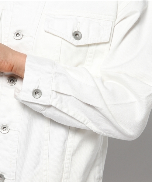 CIAOPANIC（チャオパニック）の「【Ciaopanic】ソフトデニムBigGジャン（デニムジャケット・レディース・インディゴブルー/ホワイト・FREE）」の9枚目の写真