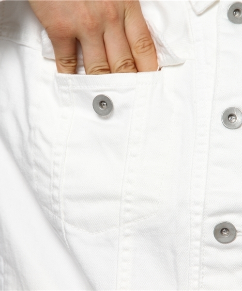 CIAOPANIC（チャオパニック）の「【Ciaopanic】ソフトデニムBigGジャン（デニムジャケット・レディース・インディゴブルー/ホワイト・FREE）」の10枚目の写真