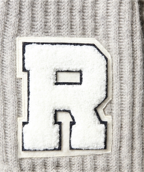 Ray BEAMS(レイビームス)の「Ray BEAMS / "R"レタード ロングV カーディガン(カーディガン/ボレロ・レディース・シルバー/ネイビー・ONE SIZE)」の4枚目の写真