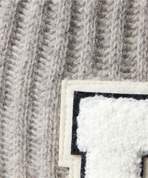 Ray BEAMS(レイビームス)の「Ray BEAMS / "R"レタード ロングV カーディガン(カーディガン/ボレロ・レディース・シルバー/ネイビー・ONE SIZE)」の5枚目の写真